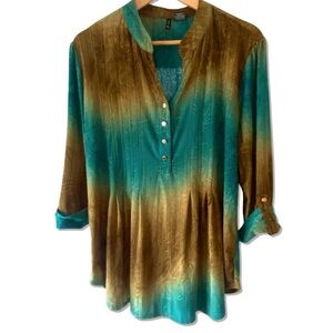New Directions Blouse 3/4 Roll Tab Sleeves | Soft as Velvet but Cooler! XL